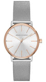 Buy Shop Armani Exchange Lola Analog White Dial Silver Mesh Strap Watch For Women - AX5537 USA Online