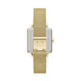 Buy Shop Armani Exchange Lola Quartz Gold Dial Gold Mesh Strap Watch For Women - AX5801 USA Online