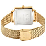 Buy Shop Armani Exchange Lola Quartz Gold Dial Gold Mesh Strap Watch For Women - AX5801 USA Online