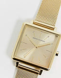 Buy Shop Armani Exchange Lola Quartz Gold Dial Gold Mesh Strap Watch For Women - AX5801 USA Online