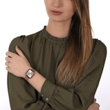 Buy Shop Armani Exchange Lola Quartz Silver Dial Rose Gold Mesh Strap Watch For Women - AX5802 USA Online