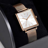 Buy Shop Armani Exchange Lola Quartz Silver Dial Rose Gold Mesh Strap Watch For Women - AX5802 USA Online