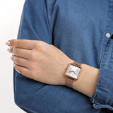 Buy Shop Armani Exchange Lola Quartz Silver Dial Rose Gold Mesh Strap Watch For Women - AX5802 USA Online