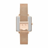 Buy Shop Armani Exchange Lola Quartz Silver Dial Rose Gold Mesh Strap Watch For Women - AX5802 USA Online
