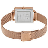 Buy Shop Armani Exchange Lola Quartz Silver Dial Rose Gold Mesh Strap Watch For Women - AX5802 USA Online