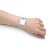 Buy Shop Armani Exchange Lola Quartz Silver Dial Silver Mesh Strap Watch For Women - AX5800 USA Online