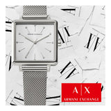 Buy Shop Armani Exchange Lola Quartz Silver Dial Silver Mesh Strap Watch For Women - AX5800 USA Online