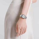 Buy Shop Armani Exchange Lola Quartz Silver Dial Silver Mesh Strap Watch For Women - AX5800 USA Online