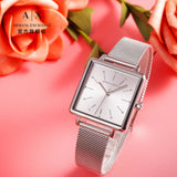 Buy Shop Armani Exchange Lola Quartz Silver Dial Silver Mesh Strap Watch For Women - AX5800 USA Online