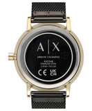 Buy Shop Armani Exchange Lola Three Hand Black Dial Black Mesh Strap Watch For Women - AX5548 USA Online