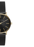 Buy Shop Armani Exchange Lola Three Hand Black Dial Black Mesh Strap Watch For Women - AX5548 USA Online
