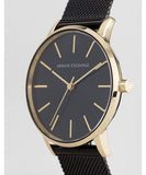 Buy Shop Armani Exchange Lola Three Hand Black Dial Black Mesh Strap Watch For Women - AX5548 USA Online
