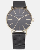 Buy Shop Armani Exchange Lola Three Hand Black Dial Black Mesh Strap Watch For Women - AX5548 USA Online