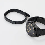 Buy Shop Armani Exchange Nico Analog Black Dial Black Steel Strap Watch For Men - AX7102 USA Online