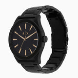 Buy Shop Armani Exchange Nico Analog Black Dial Black Steel Strap Watch For Men - AX7102 USA Online