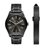 Buy Shop Armani Exchange Nico Analog Black Dial Black Steel Strap Watch For Men - AX7102 USA Online