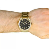 Buy Shop Armani Exchange Nico Analog Black Dial Gold Steel Strap Watch For Men - AX2328 USA Online