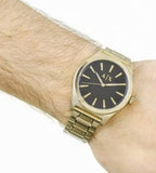 Buy Shop Armani Exchange Nico Analog Black Dial Gold Steel Strap Watch For Men - AX2328 USA Online