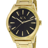 Buy Shop Armani Exchange Nico Analog Black Dial Gold Steel Strap Watch For Men - AX2328 USA Online