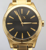 Buy Shop Armani Exchange Nico Analog Black Dial Gold Steel Strap Watch For Men - AX2328 USA Online