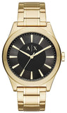 Buy Shop Armani Exchange Nico Analog Black Dial Gold Steel Strap Watch For Men - AX2328 USA Online