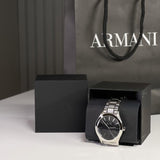 Buy Shop Armani Exchange Nico Analog Black Dial Silver Steel Strap Watch For Men - AX2320 USA Online