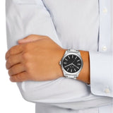 Buy Shop Armani Exchange Nico Analog Black Dial Silver Steel Strap Watch For Men - AX2320 USA Online