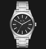 Buy Shop Armani Exchange Nico Analog Black Dial Silver Steel Strap Watch For Men - AX2320 USA Online