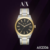 Buy Shop Armani Exchange Nico Analog Black Dial Two Tone Steel Strap Watch For Men - AX2336 USA Online