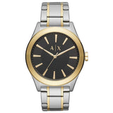 Buy Shop Armani Exchange Nico Analog Black Dial Two Tone Steel Strap Watch For Men - AX2336 USA Online