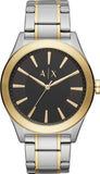 Buy Shop Armani Exchange Nico Analog Black Dial Two Tone Steel Strap Watch For Men - AX2336 USA Online