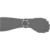 Buy Shop Armani Exchange Nico Quartz Blue Dial Brown Leather Strap Watch For Men - AX2334 USA Online