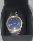 Buy Shop Armani Exchange Nico Quartz Blue Dial Two Tone Steel Strap Watch For Men - AX2332 USA Online