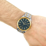 Buy Shop Armani Exchange Nico Quartz Blue Dial Two Tone Steel Strap Watch For Men - AX2332 USA Online