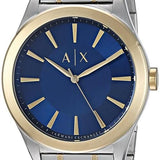 Buy Shop Armani Exchange Nico Quartz Blue Dial Two Tone Steel Strap Watch For Men - AX2332 USA Online