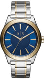 Buy Shop Armani Exchange Nico Quartz Blue Dial Two Tone Steel Strap Watch For Men - AX2332 USA Online