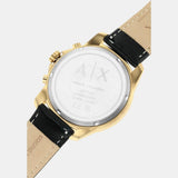Buy Shop Armani Exchange Outerbanks Chronograph Black Dial Black Leather Strap Watch For Men - AX7133 USA Online