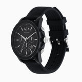 Buy Shop Armani Exchange Outerbanks Chronograph Black Dial Black Silicone Strap Watch For Men - AX1326 USA Online