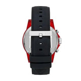 Buy Shop Armani Exchange Outerbanks Chronograph Black Dial Black Silicone Strap Watch For Men - AX1338 USA Online