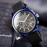Buy Shop Armani Exchange Outerbanks Chronograph Black Dial Black Silicone Strap Watch For Men - AX1339 USA Online