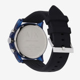 Buy Shop Armani Exchange Outerbanks Chronograph Black Dial Black Silicone Strap Watch For Men - AX1339 USA Online