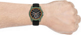 Buy Shop Armani Exchange Outerbanks Chronograph Black Dial Black Silicone Strap Watch For Men - AX1348 USA Online