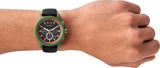 Buy Shop Armani Exchange Outerbanks Chronograph Black Dial Black Silicone Strap Watch For Men - AX1348 USA Online