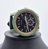 Buy Shop Armani Exchange Outerbanks Chronograph Black Dial Black Silicone Strap Watch For Men - AX1348 USA Online