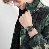 Buy Shop Armani Exchange Outerbanks Chronograph Black Dial Black Silicone Strap Watch For Men - AX1348 USA Online
