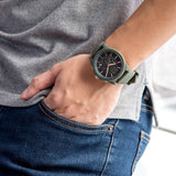 Buy Shop Armani Exchange Outerbanks Chronograph Black Dial Black Silicone Strap Watch For Men - AX1348 USA Online