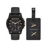 Buy Shop Armani Exchange Outerbanks Chronograph Black Dial Black Steel Strap Watch For Men - AX7105 USA Online