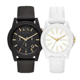 Buy Shop Armani Exchange Outerbanks Chronograph Black Dial Black Steel Strap Watch For Men - AX7105 USA Online