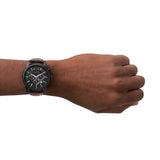 Buy Shop Armani Exchange Outerbanks Chronograph Black Dial Brown Leather Strap Watch For Men - AX1732 USA Online
