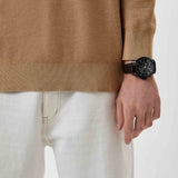 Buy Shop Armani Exchange Outerbanks Chronograph Black Dial Brown Leather Strap Watch For Men - AX1732 USA Online